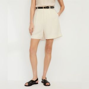 Everlane 100% Linen Way-High Drape Short Canvas Cream
